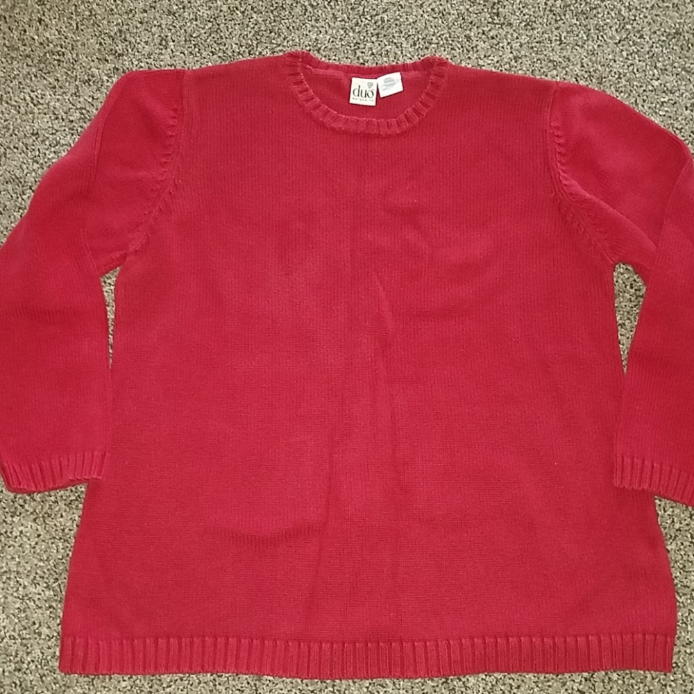 Duo Maternity red sweater size large L